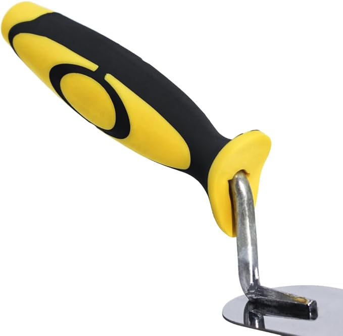 Concrete Tile Tools Set Stainless Steel Flat Plus Square-Notched Margin Trowel (Notch Size: 1/4", Overall Size 6" x 2") Stucco Cement Finishing Drywall Plastering Kit Masonry Construction Hand Tool