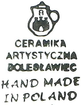 Blue Rose Polish Pottery - Blue Alyce Watering Can - 8" Tall - Polish Pottery Watering Can, for The Garden, Patio or Indoor Décor