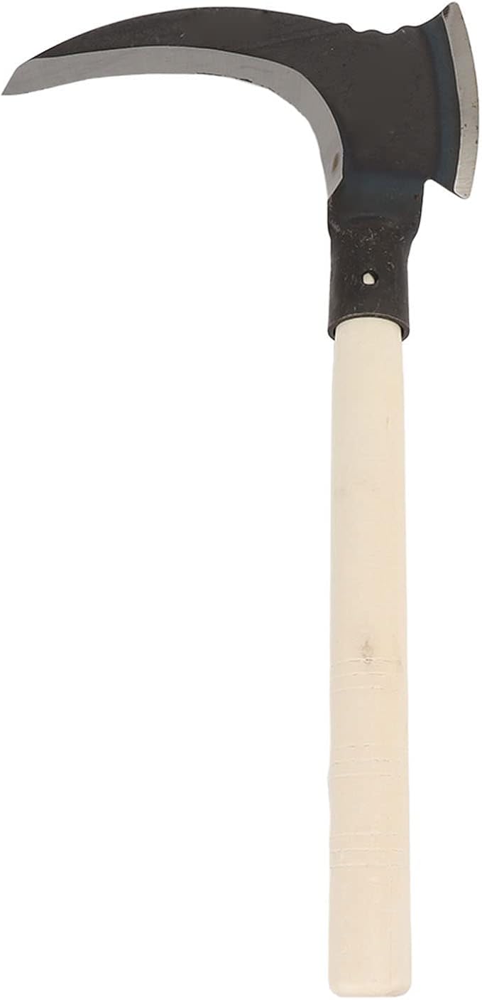 Grass Sickle, Manganese Steel Portable Held Sickle Tool Grass Lawn Gardening Farming Weed Remover Scythe Blade Cutter Grafting Knife for Outdoor Gardening, Clearing Vines