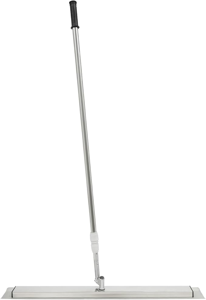 Bull Float Concrete Float, Concrete Trowel, Stainless Steel Leveling Tool, Adjustable 3.94-6.56ft Telescopic Pole for Smoothing Floors/Walls (31.5" Blade)