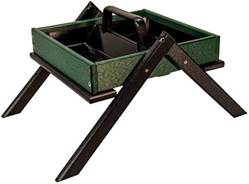 JCs Wildlife Removable Tray Ground Bird Feeder - Platform Bird Feeder - Holds 4 Cups of Seed (Medium, Green)