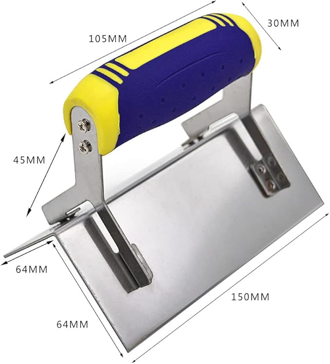 Concrete Tools Set Stainless Steel Corner Trowel 2 PC (Inside & Outside) Drywall Corner Knife Set Plastering Bricklaying Finishing Kit