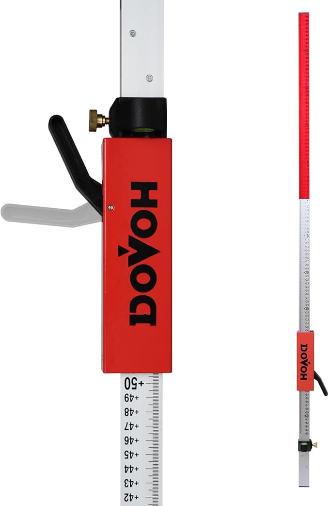 Grade Rod for Laser Level, with Quick-Release Slider for Laser Receiver, 7.9ft/2.4m Adjustable Aluminum Laser Level Stick, DP2400
