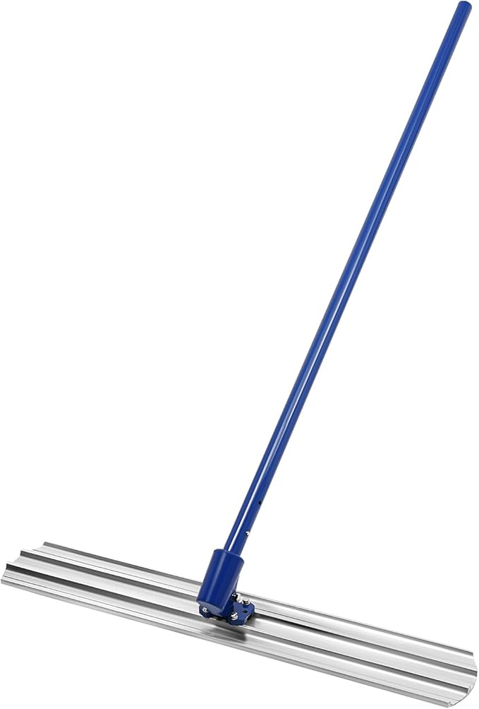Bull Float Concrete Float, 47.24 x 7.87" Round End Concrete Float Tool Bull Float Aluminum Magnesium Alloy Concrete Float Bull Concrete Kit Bull Float with 3 Float Handle Cement Tools Concrete Kit