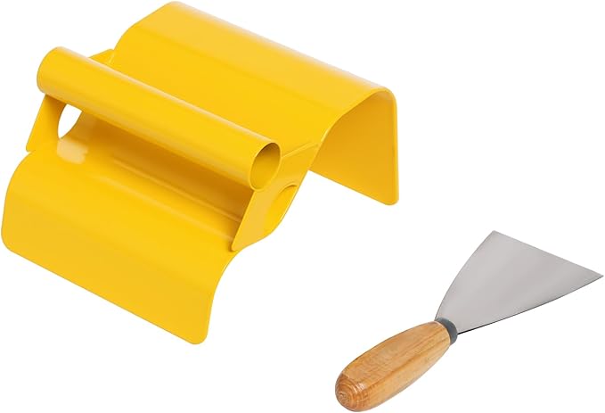 Landscape Curb Trowel, 7.28 * 5.91 * 3.74In Cement Model Making Tool with Handle & Putty Knife, Stainless Steel Concrete Curbing Trowel Model Making Tool