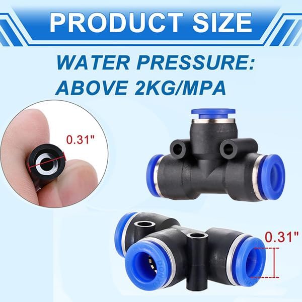 Mornajina Automatic Drip Irrigation Kits Garden Irrigation System, Includes Calcium Inhibitor Filter & 66FT 5/16 inch Irrigation Tubing Hose & 20Pcs 360° Bending Dropper Atomizing Mist Nozzles Tee