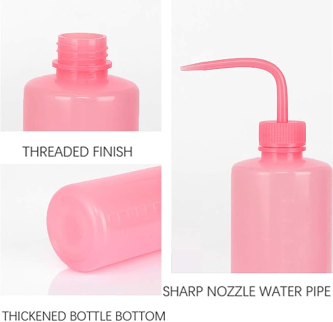 Squeeze Bottles Succulent Watering Bottle 500ml Pink Water Squirt Irrigation Bottle Squeeze Sprinkling Can Plastic Wash Plant Bottle 2pc