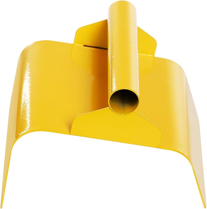 Concrete Curb Trowel Set with Handle & Putty Knife, Slope Shape, Heavy Duty 201 Stainless Steel, for Landscape Curb, Cement, Masonry & Model Making, DIY & Professional Use, 7.24*5.91*4.02in Yellow