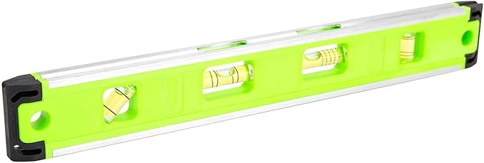 Mayes 10794 Torpedo Level 12", Made in USA Magnetic Level, Use for Slope, Drainage, and Conduit Work, V-Groove Aluminum Frame with Pitch Vial and Top View Windows