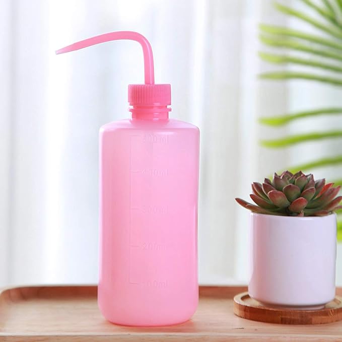 Squeeze Bottles Succulent Watering Bottle 500ml Pink Water Squirt Irrigation Bottle Squeeze Sprinkling Can Plastic Wash Plant Bottle 2pc