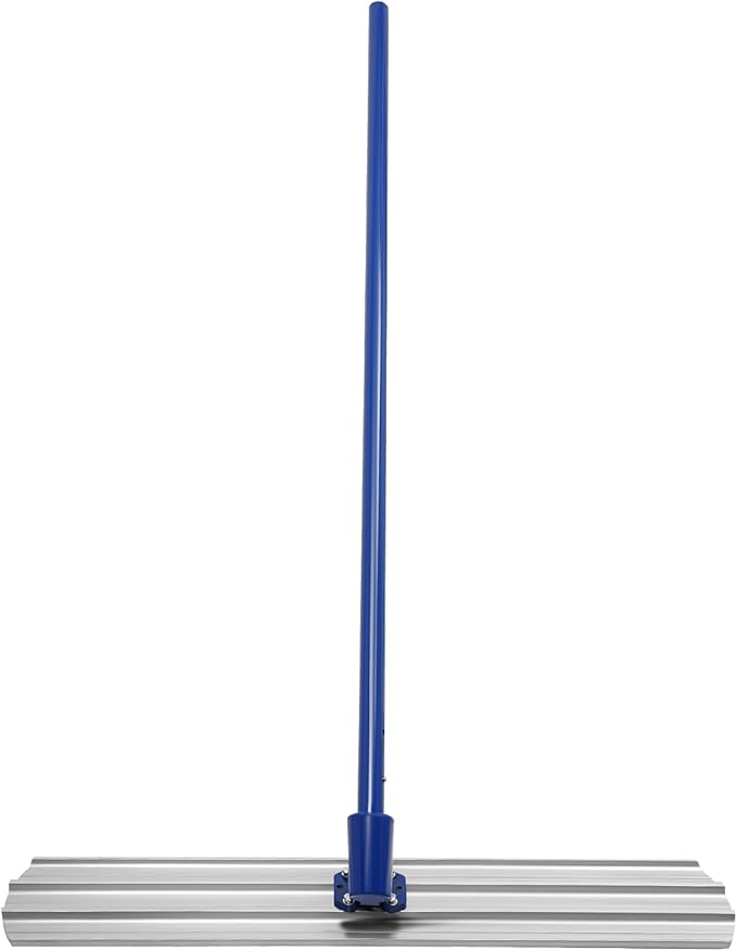 Bull Float Concrete Float, 47.24 x 7.87" Round End Concrete Float Tool Bull Float Aluminum Magnesium Alloy Concrete Float Bull Concrete Kit Bull Float with 3 Float Handle Cement Tools Concrete Kit