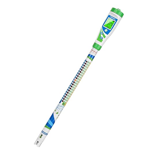 Digital Conductivity Tester (EC, ppm 500, ppm700, CF) PPM and EC Meter Truncheon Nutrient Meter with Light Indicator for Hydroponics Gardening, Hydroponics Growing Tent and Reservoir