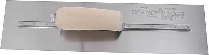 MARSHALLTOWN Stainless Steel Finishing Trowel, 4.75 x 14 Inch Concrete, Masonry and Drywall Finishing Tool, Made in the USA, MXS64SS