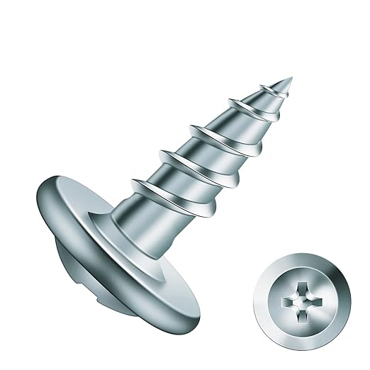 #8 x 1/2" Wood Screw 500Pcs Alloy Steel Standard Thread Truss Head Fast Self Tapping by SG TZH