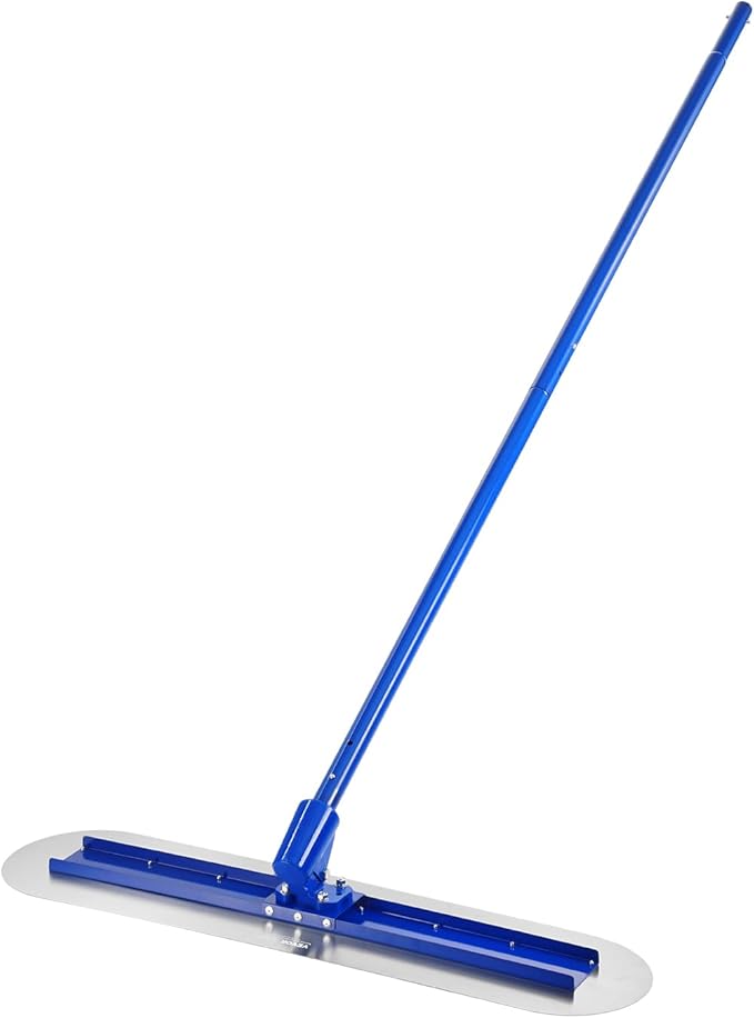 VEVOR Bull Float Magnesium Concrete Float, 47.24 x 7.28 Inch Round End Concrete Float Tool with 4 Aluminum Alloy Replaceable Handles, Cement Finishing Float for Various Industrial Applications