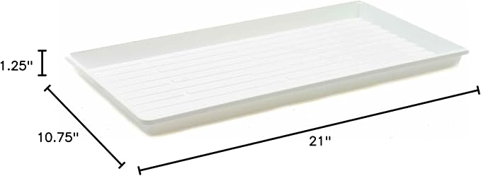 Bootstrap Farmer Microgreen Growing Trays, White 30 Pack, No Holes Heavy Duty Sprouting Tray