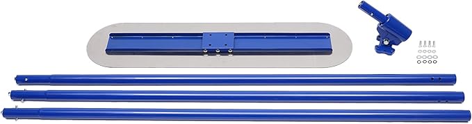 Heavy-Duty Magnesium Alloy Concrete Finishing Kit: Trowel, Bull Float & 1.8M Handle for Cement/Crete Surface Smoothing, Leveling, and Polishing Tools