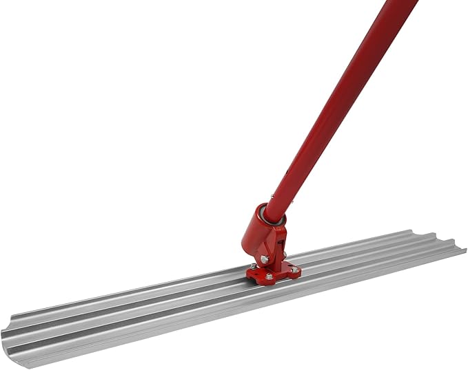 Trowel Concrete Kit，Concrete Finishing Trowel Bull Float Concrete Kits Cement Surface Finish Tool with 4 Handles 48x8'' (Red)