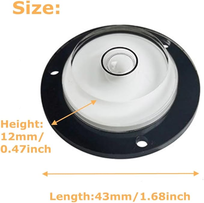 4Pcs Spirit Bubble Levels Little Circular Level Measuring Tools Multi-Directional Leveling for Camera, Refrigerator, Picture Hanging (Style A)