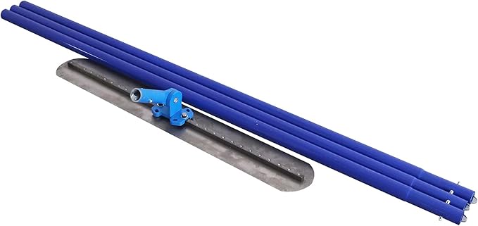 Bull Float Concrete Float, 39.37 x 5.91 inch Concrete Bull Float Kit, Round End Concrete Float Tool with 3 Float Handles, Screeding and Finishing Tool Kit