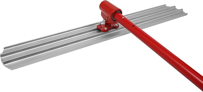 Trowel Concrete Kit，Concrete Finishing Trowel Bull Float Concrete Kits Cement Surface Finish Tool with 4 Handles 48x8'' (Red)