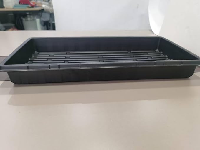 1020 Plant Tray with Tall 7.3'' Dome, 5-Pack Extra Large Seed Starter Tray with Humidity Domes, Heavy Duty 1020 Trays and Flats with Lid, Seed Germination Mini Greenhouse No Hole for Balcony Garden