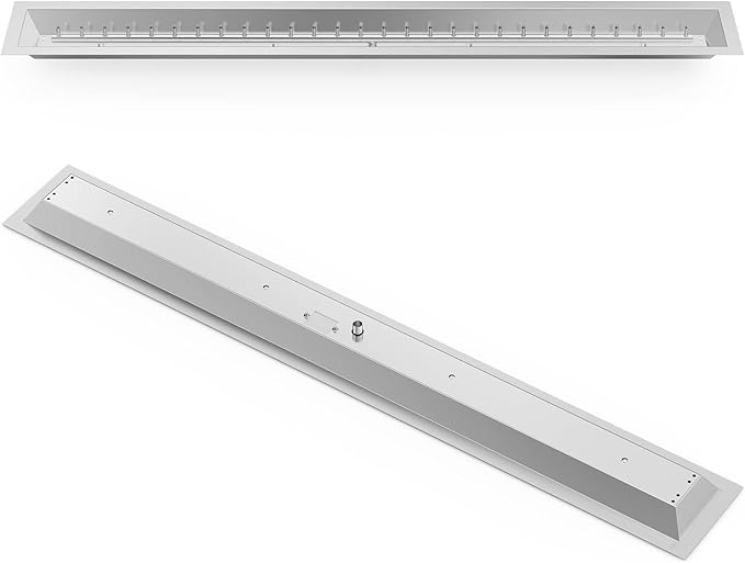 Stanbroil Linear 60" x 6" Drop-in Fire Pit Jet Burner Pan, Upgraded Natural Gas & Propane Fire Table Insert Kit, High Flame, 108k BTU Max