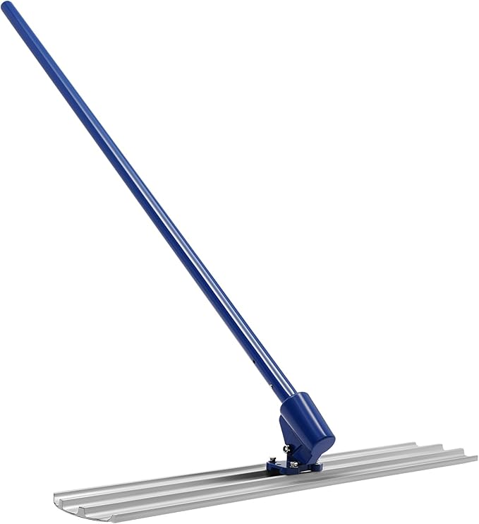 Concrete Bull Float Kit 48 x 8" Concrete Finishing Trowel Tool with 3 Adjustable Poles,Round End Cement Surface Smooth Finish Tool Concrete Float Tool for Plastering,Concrete Surface Treatment