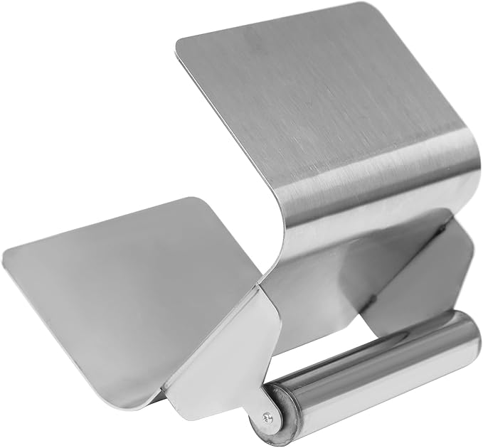 Landscape Curb Trowel, 201 Stainless Steel Concrete Curbing Trowel 5.9” x 7.24” x 4” Concrete Curb Tool Rectangle Edger Cement Model Making Tool with Handle & Putty Knife