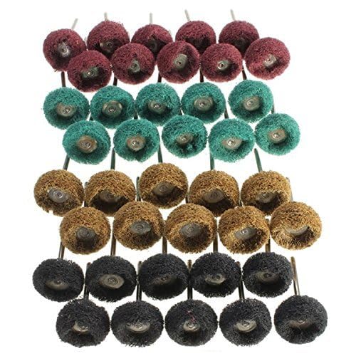 Rocaris 40 Pack 1 inch Abrasive Wheel Buffing Polishing Wheel Set for Rotary Tool - 25mm…