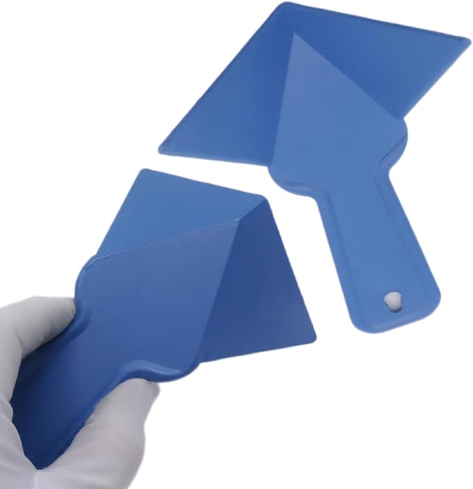 Drywall Corner Trowel, 2 Pack 90 Degree Inside Corner Finishing Tool, 6.77" x 4.2" Plastic Mud Scraper for Drywall Taping, Mudding, Wall Scraping, Stucco