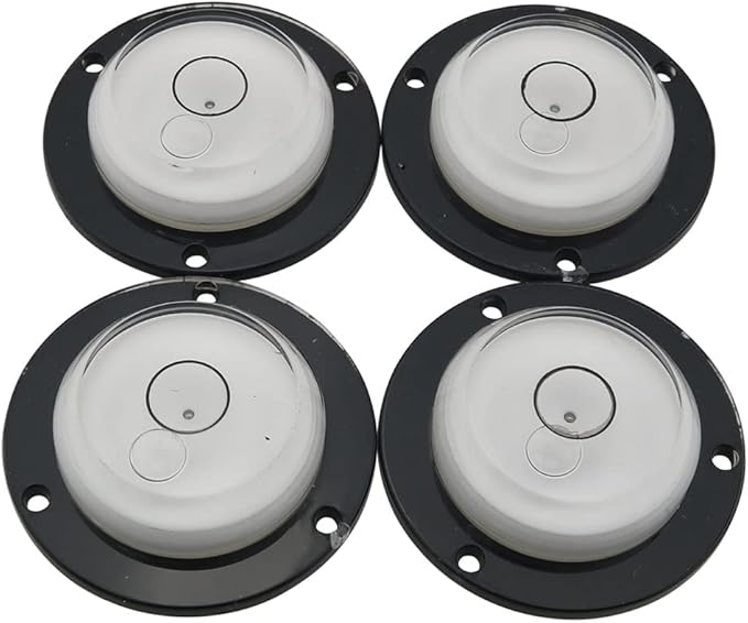 ZCZQC 4pcs Circular Bullseye Bubble Level with Screws Diameter Disc Bubble Spirit Level