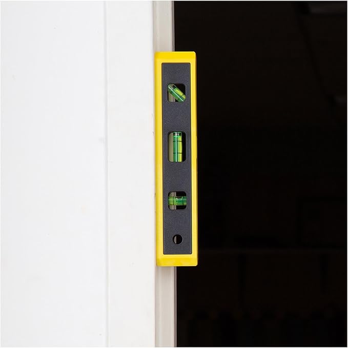 Mayes 10792 Professional Torpedo Level, Made in USA, 9" Magnetic Level for Pipe and Conduit Alignment, V-Groove Edge with 3 Vials and Pocket-Safe Design