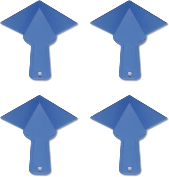 Drywall Corner Trowel, 4 Pack 90 Degree Inside Corner Finishing Tool, 6.77" x 4.2" Plastic Mud Scraper for Drywall Taping, Mudding, Wall Scraping, Stucco