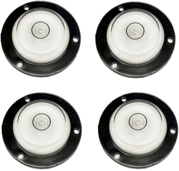 4Pcs Spirit Bubble Levels Little Circular Level Measuring Tools Multi-Directional Leveling for Camera, Refrigerator, Picture Hanging (Style A)