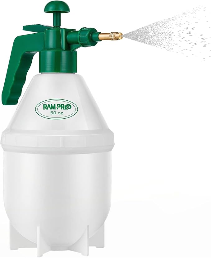 RamPro 0.4 Gallon Garden Sprayer - 1.5L Weed Sprayer with Adjustable Brass Nozzle & Safety Valve
