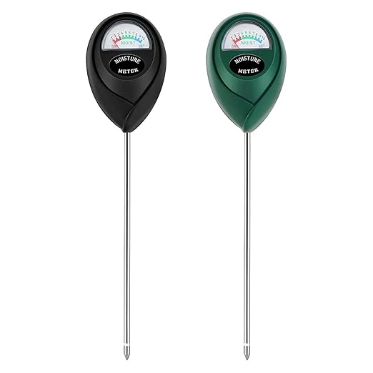 Plant Moisture Meter, Plant Water Meter, Soil Moisture Meter for House Plants for Garden, Lawn, Farm, Indoor & Outdoor Use, No Batteries Required (Green + Black)