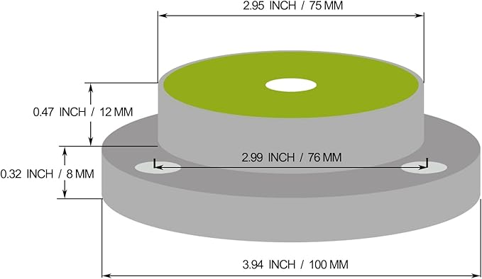 Tower Crane Machine Tool Travel Trailer Camper Rv Leveling Large Scope Bubble Level Round Blocks Gauge Stick On (Diameter 100mm 3.9inch)