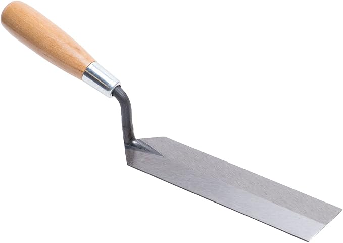 MARSHALLTOWN Margin Trowel, 8 x 2 Inch Blade, Spread Mortar and Tile Adhesive, Durable High Carbon Steel, Wood Handle, Tile Trowel, Made in the USA, 58