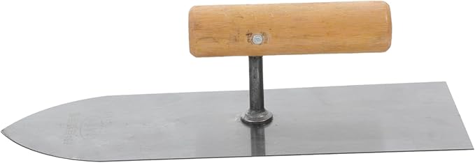 DOITOOL Stainless Steel Concrete Finishing Trowel with Pointed Tip for Precise Masonry and Drywall Work Comfortable Grip 9.65X3.43 Inches