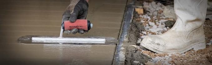 MARSHALLTOWN Fully Rounded Concrete Finishing Trowel, High Carbon Steel Blade, DuraSoft Handle, 16 x 4, Made in the USA, MXS66FRD