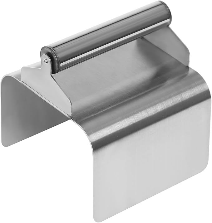 Landscape Curb Trowel, 201 Stainless Steel Concrete Curbing Trowel 5.9” x 7.24” x 4” Concrete Curb Tool Rectangle Edger Cement Model Making Tool with Handle & Putty Knife