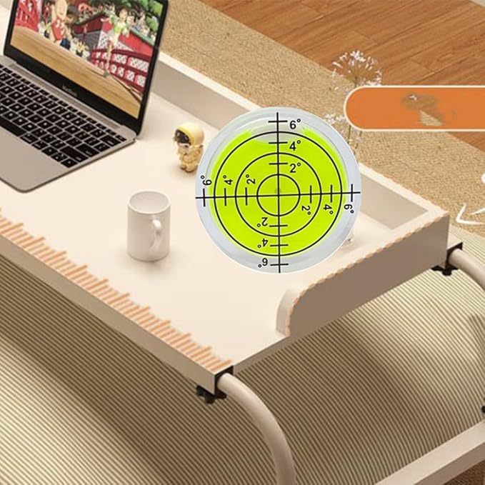 6Pcs Small Circular Bubble Spirit Level Double Sided Adhesive RV Levelers Round RV Standard Levels Measuring Tool (32x7mm)