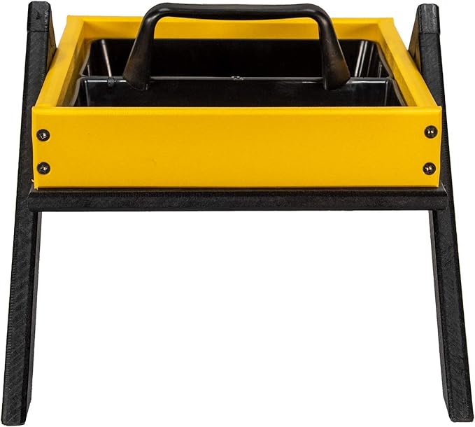 JCs Wildlife Removable Tray Ground Bird Feeder - Platform Bird Feeder - Holds 4 Cups of Seed (Medium, Yellow)
