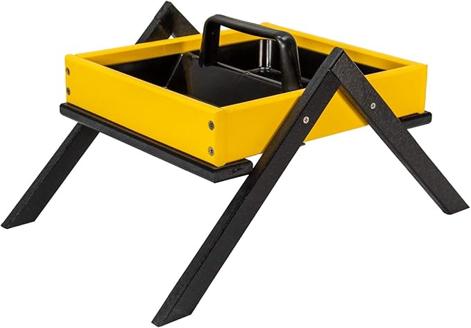 JCs Wildlife Removable Tray Ground Bird Feeder - Platform Bird Feeder - Holds 4 Cups of Seed (Medium, Yellow)