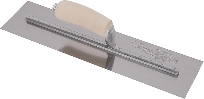 MARSHALLTOWN Stainless Steel Finishing Trowel, 4 x 12 Inch Concrete, Masonry and Drywall Finishing Tool, Made in the USA, MXS13SS