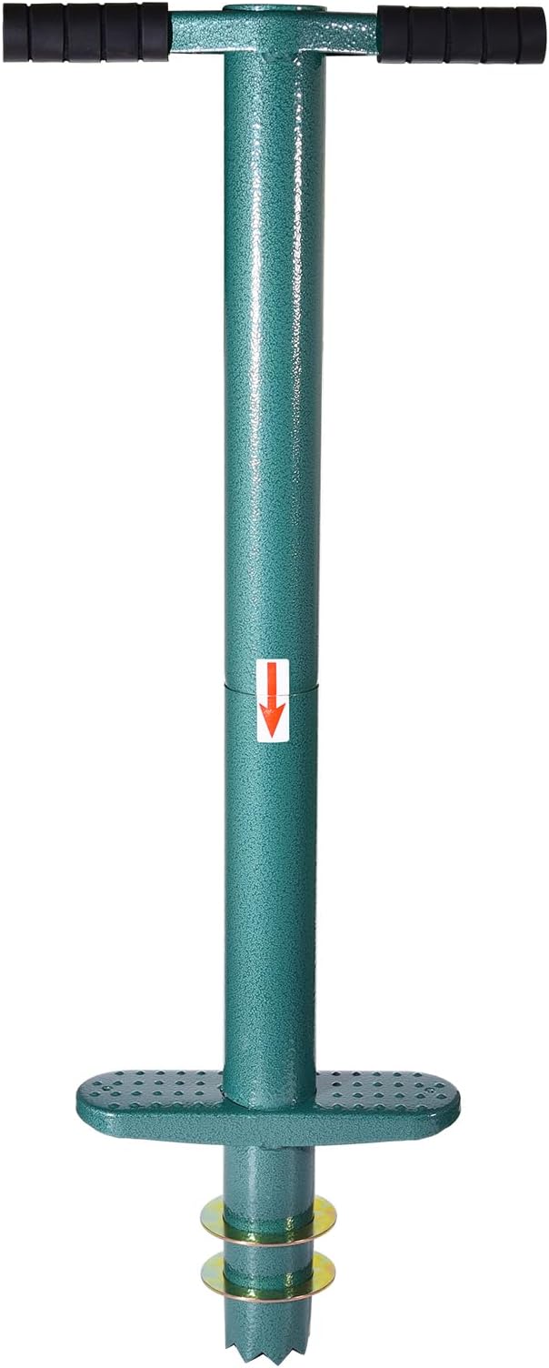 Sod Plugger Bulb Planter Planting Tool, Easy to Assemble Garden Trasnplanter with Serrated Base for Planting Grass Plug for Digging Holes Tulips, Daffodils, Iris