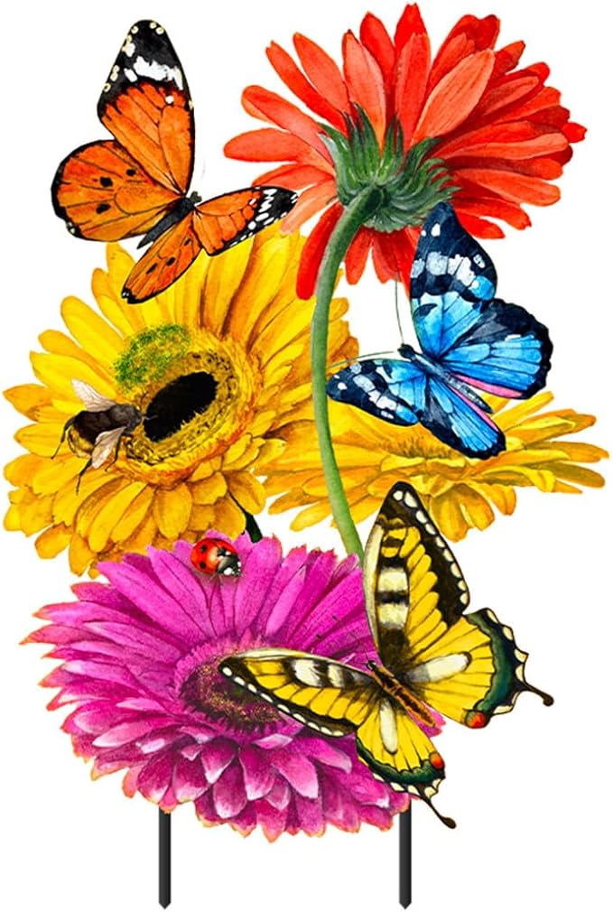 Briarwood Lane Garden Gerber Daisies Metal Art