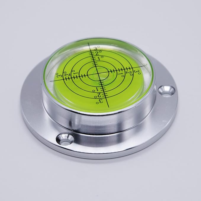 Flange Plate Level Machine Tool Travel Trailer Camper Rv Leveling Small Mini Scope Bubble Level Round (Diameter 60mm)