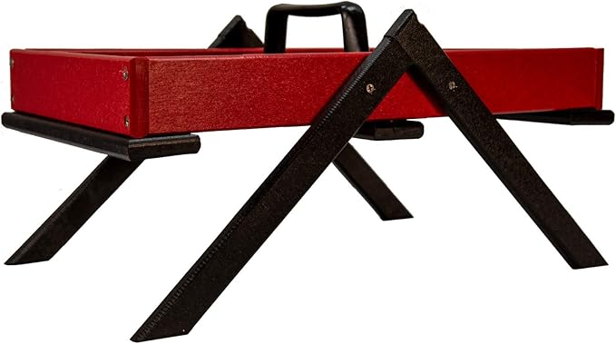 JCs Wildlife Removable Tray Ground Bird Feeder - Platform Bird Feeder - Holds 8 Cups of Seed (Large, Cardinal Red)